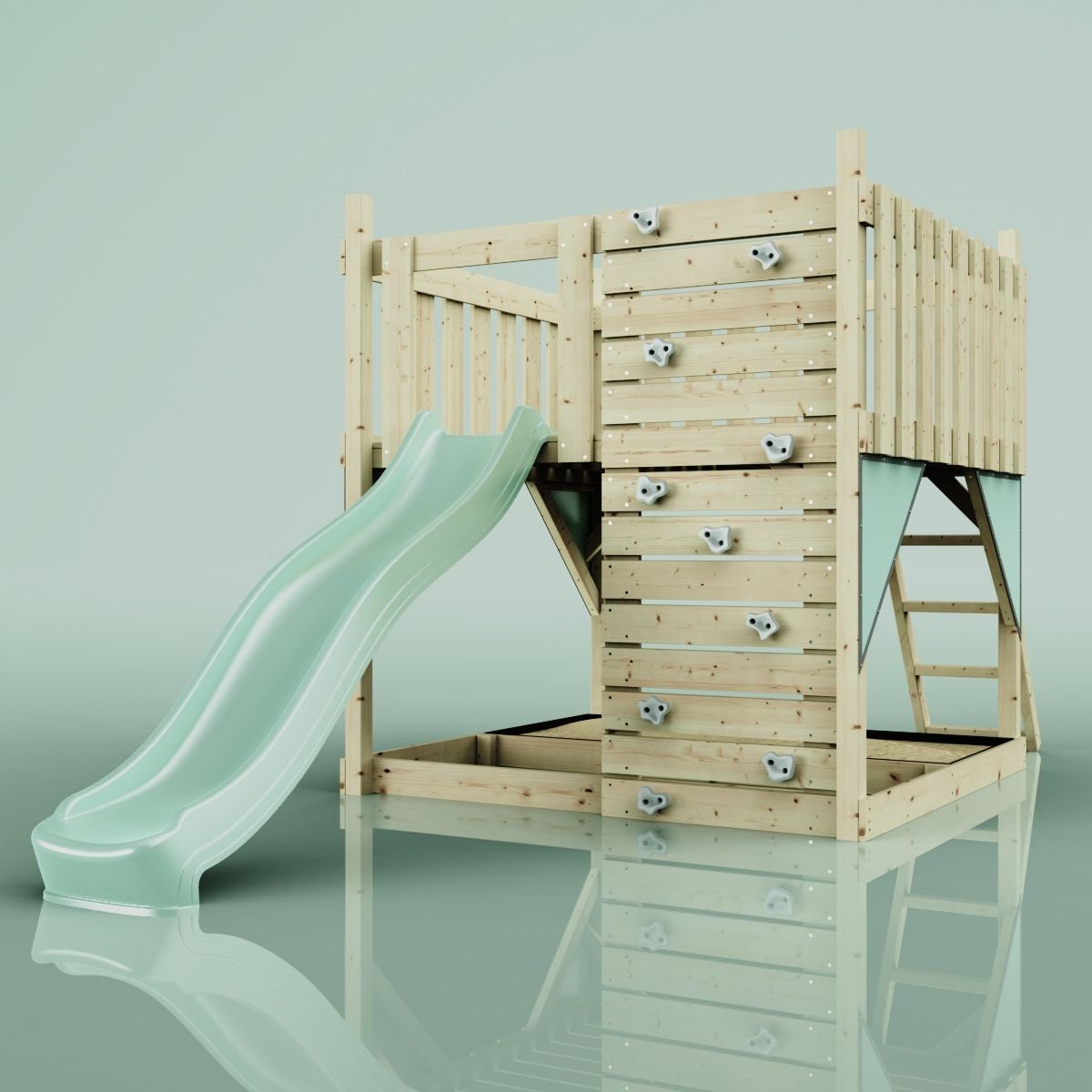 PolarPlay platform sterrenhemel van hout in groen