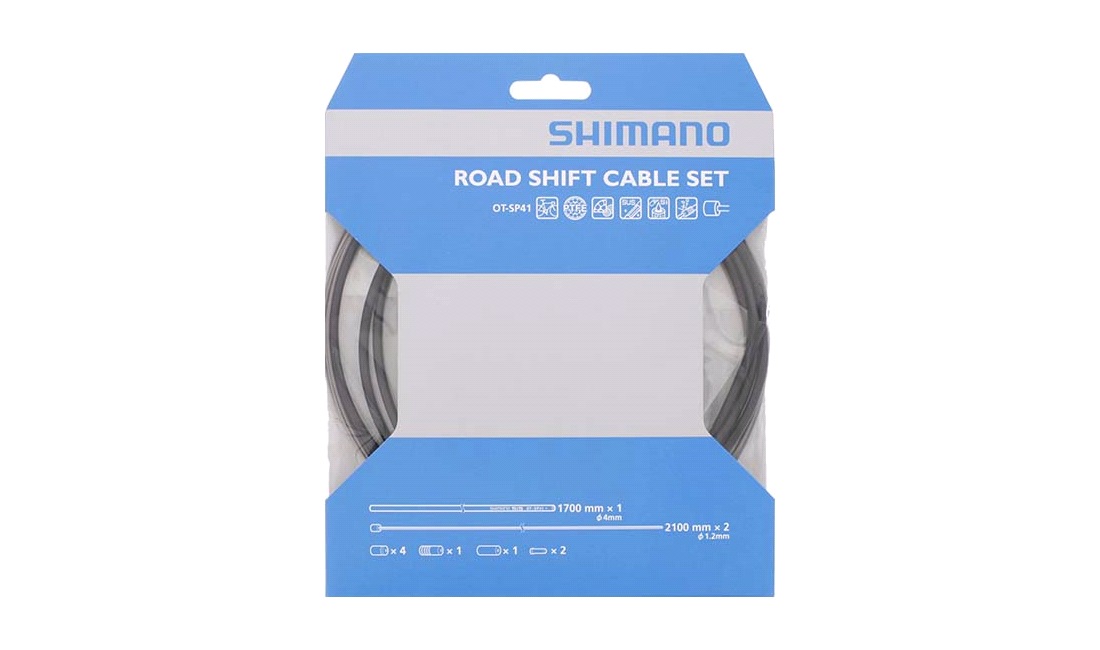 Shimano gearkabelsæt road sort optislick