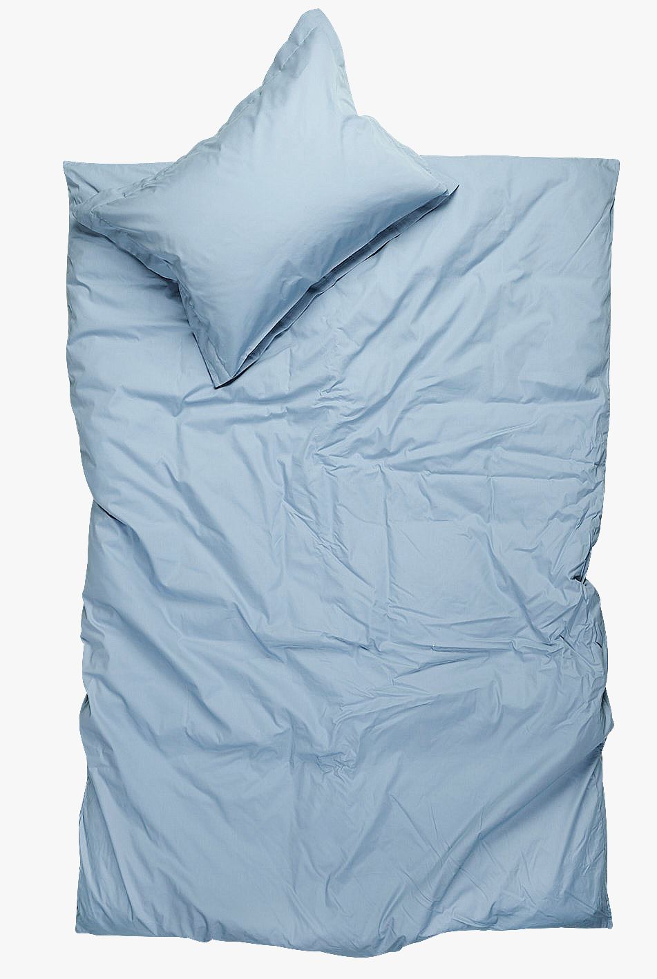 Percale sengesett tåkeblå - 140x220 cm