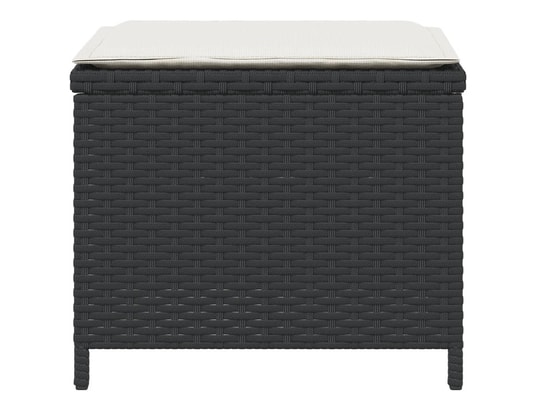 VIDAXL - Pouf Tabourets de jardin avec coussins 4 pcs noir 40x40x35 cm rot...
