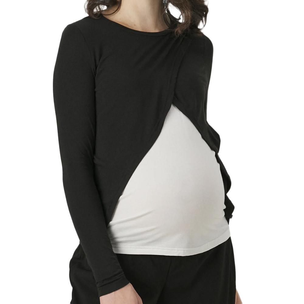 Vero Moda Maternity T-Shirt Noir/Blanc Femme Vero Moda Maternity Lalou