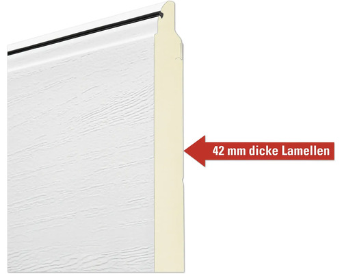 ARON Classic Garagedeur Sectionaaldeur L-profiel Planar RAL 9016 Verkeerswit 2500x2125 mm incl. Garagedeuropener, 2-knops handzender