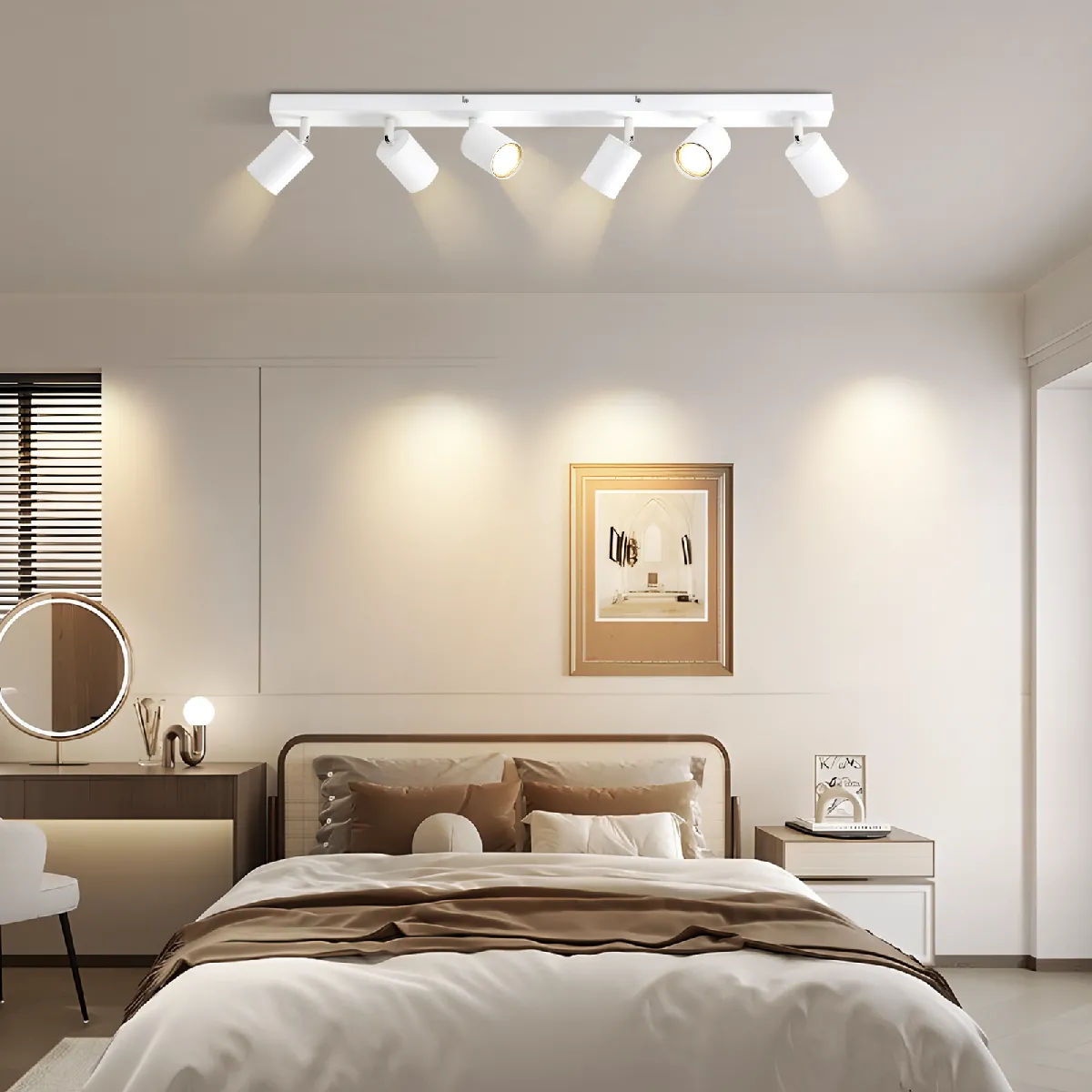 Nettlife Spot Plafond 6x GU10 Orientable - Blanc