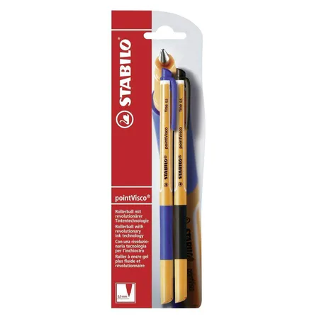 Tintenroller - STABILO pointVisco - 2er Pack - blau, schwarz