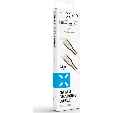 Fixed USB-C/Lightning 0.5 meter - hvid