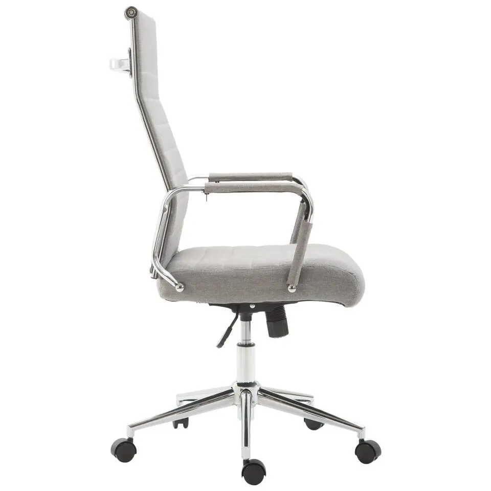 CLP Bureaustoel Kolumbus chroom Frame - Stof - grijs