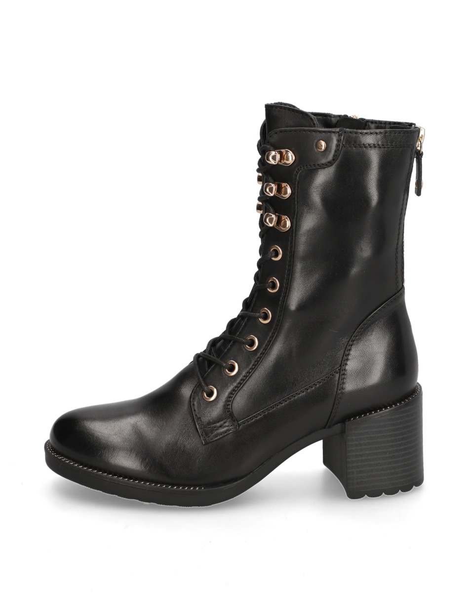 Glattleder Schnürstiefelette