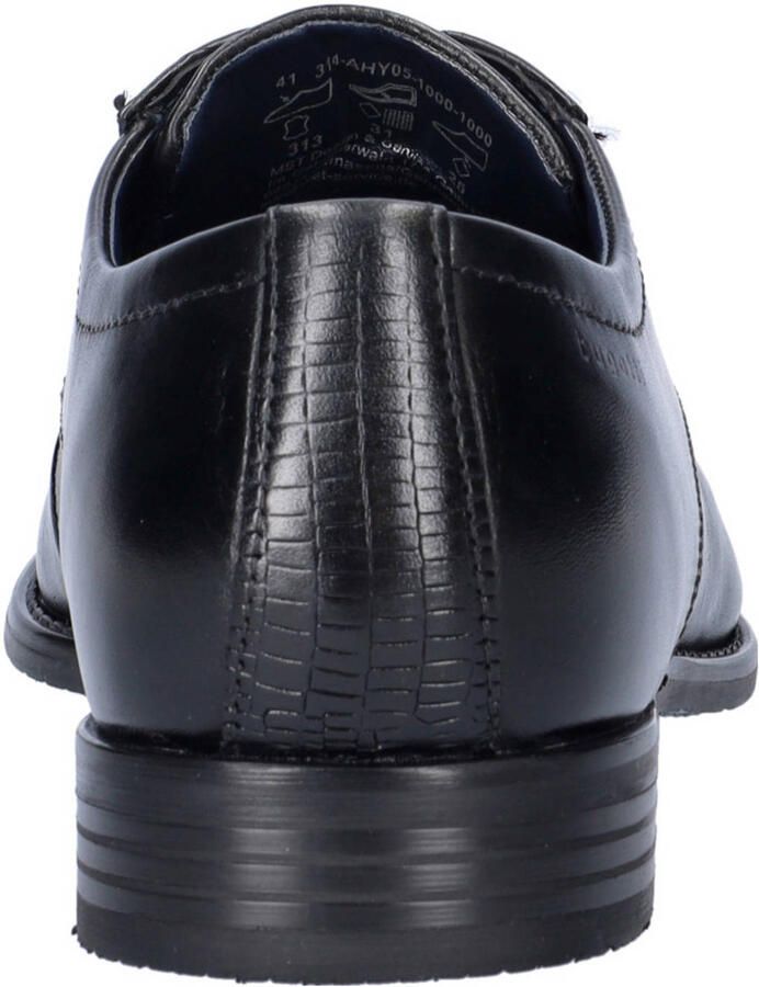 Bugatti leren veterschoenen zwart