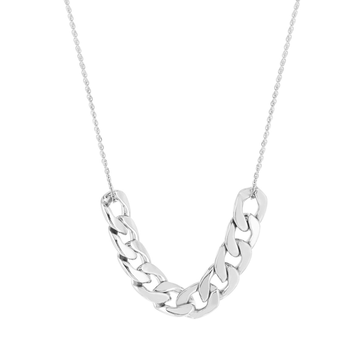 Collier acier maille gourmette XXL 45 cm