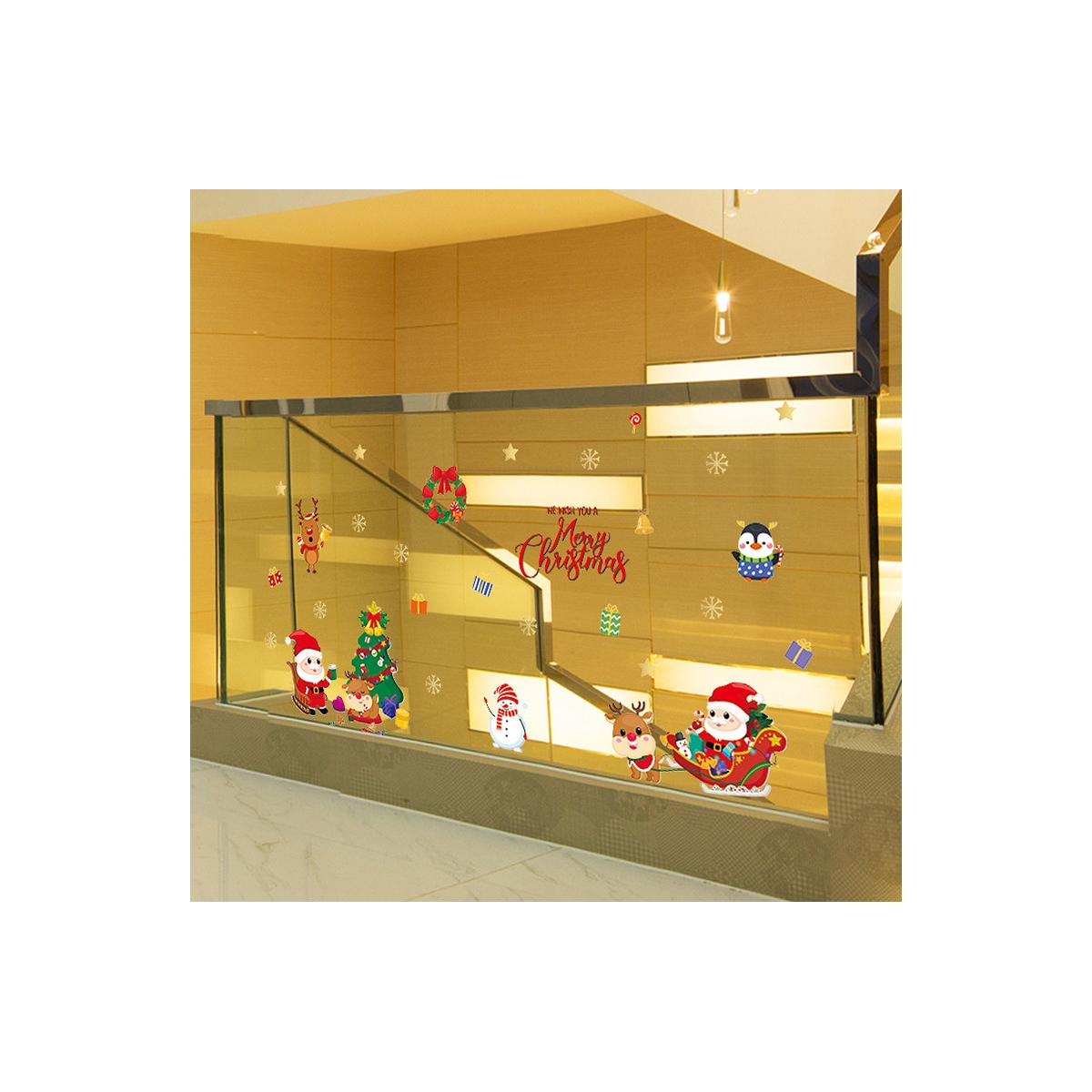 Klistremerker med julemotiv 6-pakning