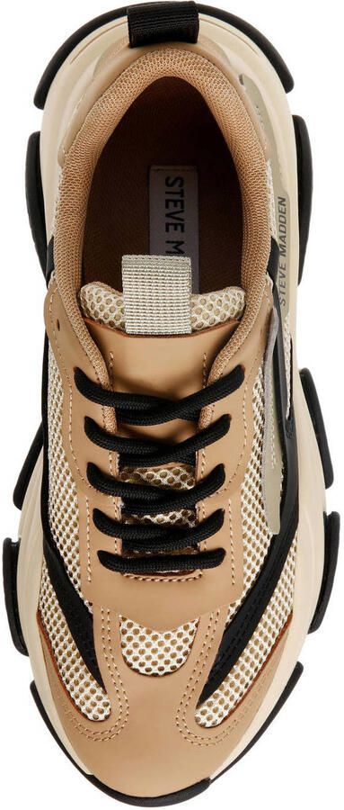 STEVE MADDEN Possession-E Khaki Black Beige Kunststof Lage sneakers Dames