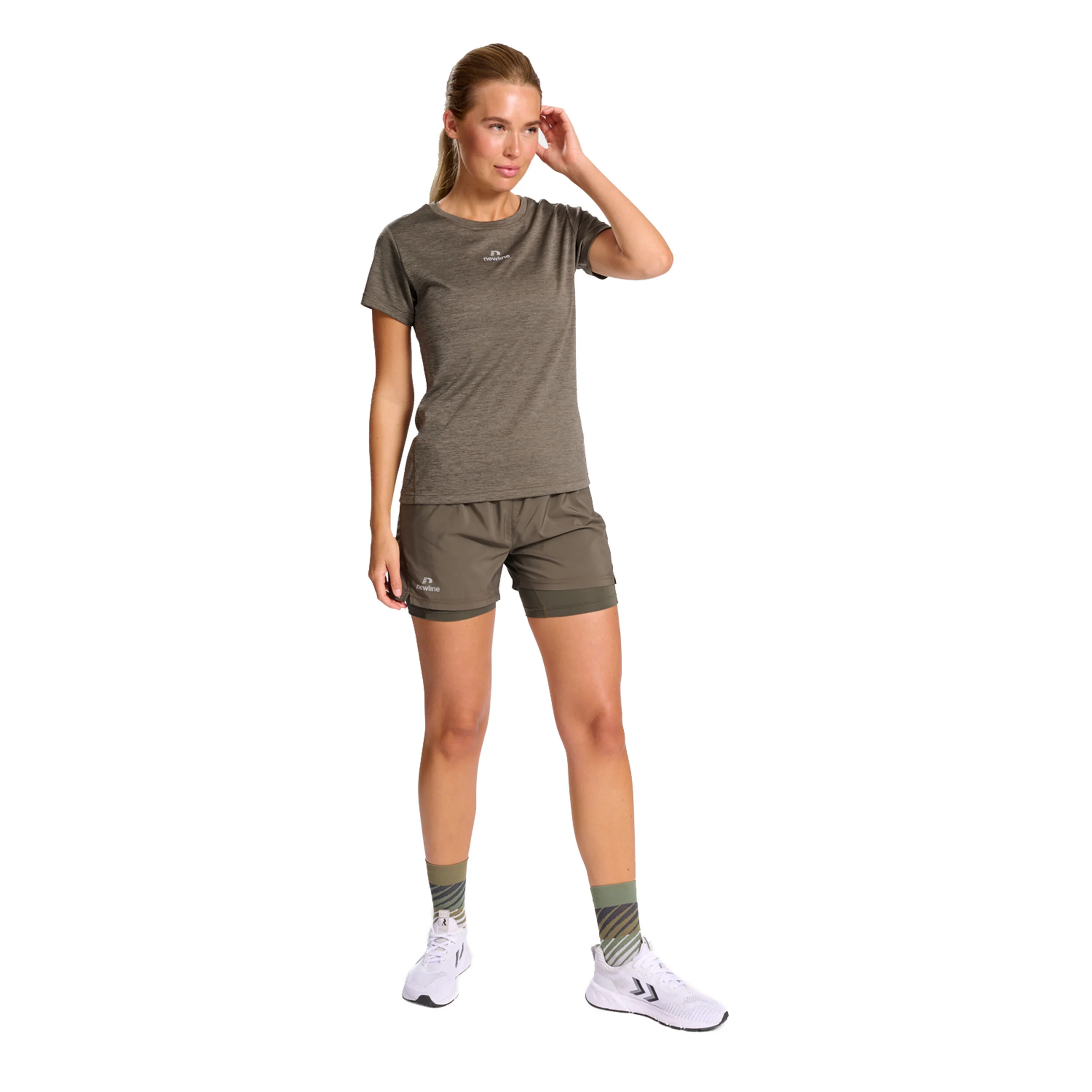 Newline Pace Melange Maillot De Course Femmes - Beige