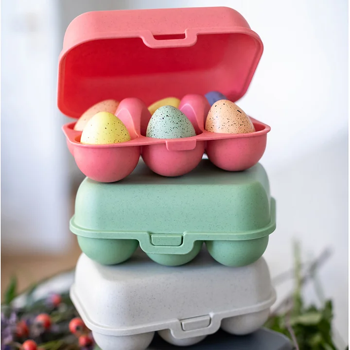 Koziol - Eggs to go Mehrweg Eierbehälter, organic rot