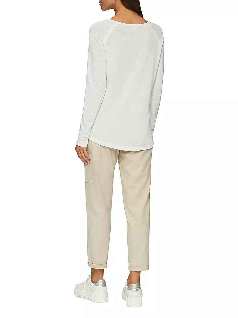 S.OLIVER Langarmshirt weiss