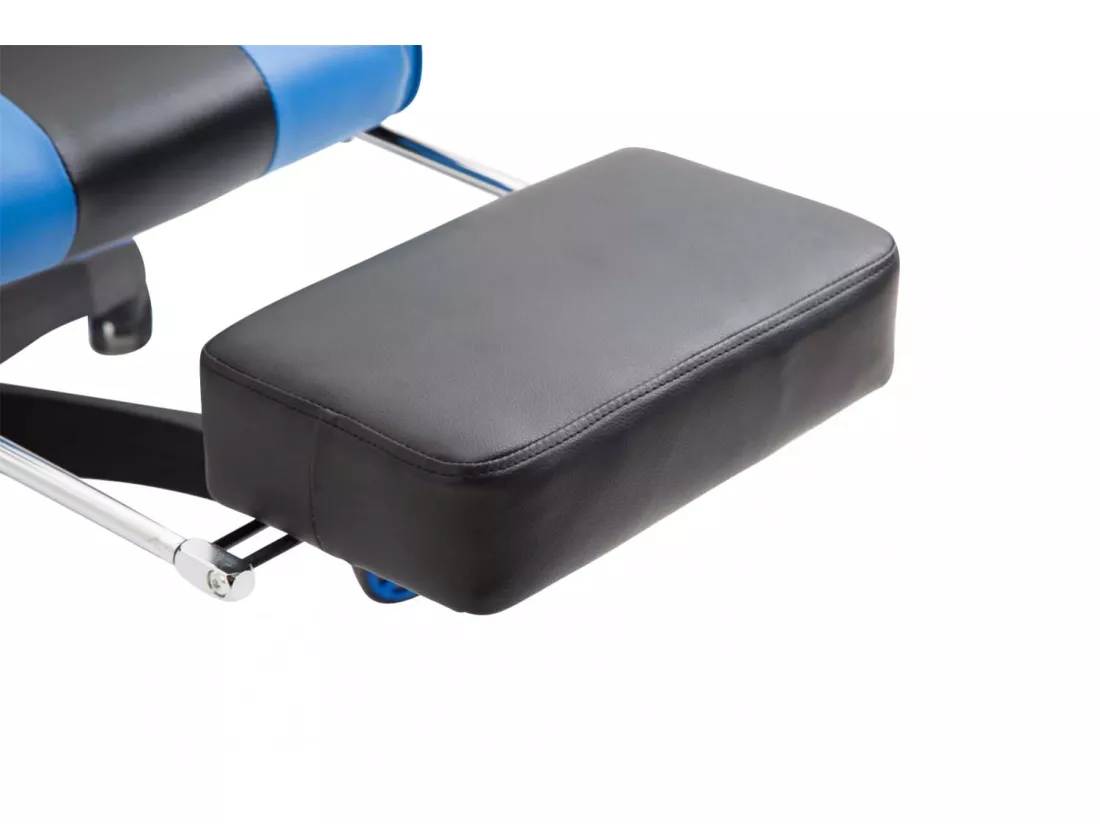 Chaise de bureau - Similicuir & Plastique - Noir / Bleu - Ignite