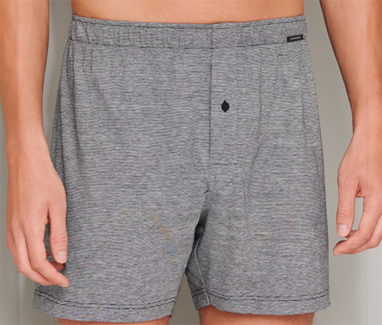 2 SCHIESSER Boxershorts aus Baumwolle, schwarz und grau