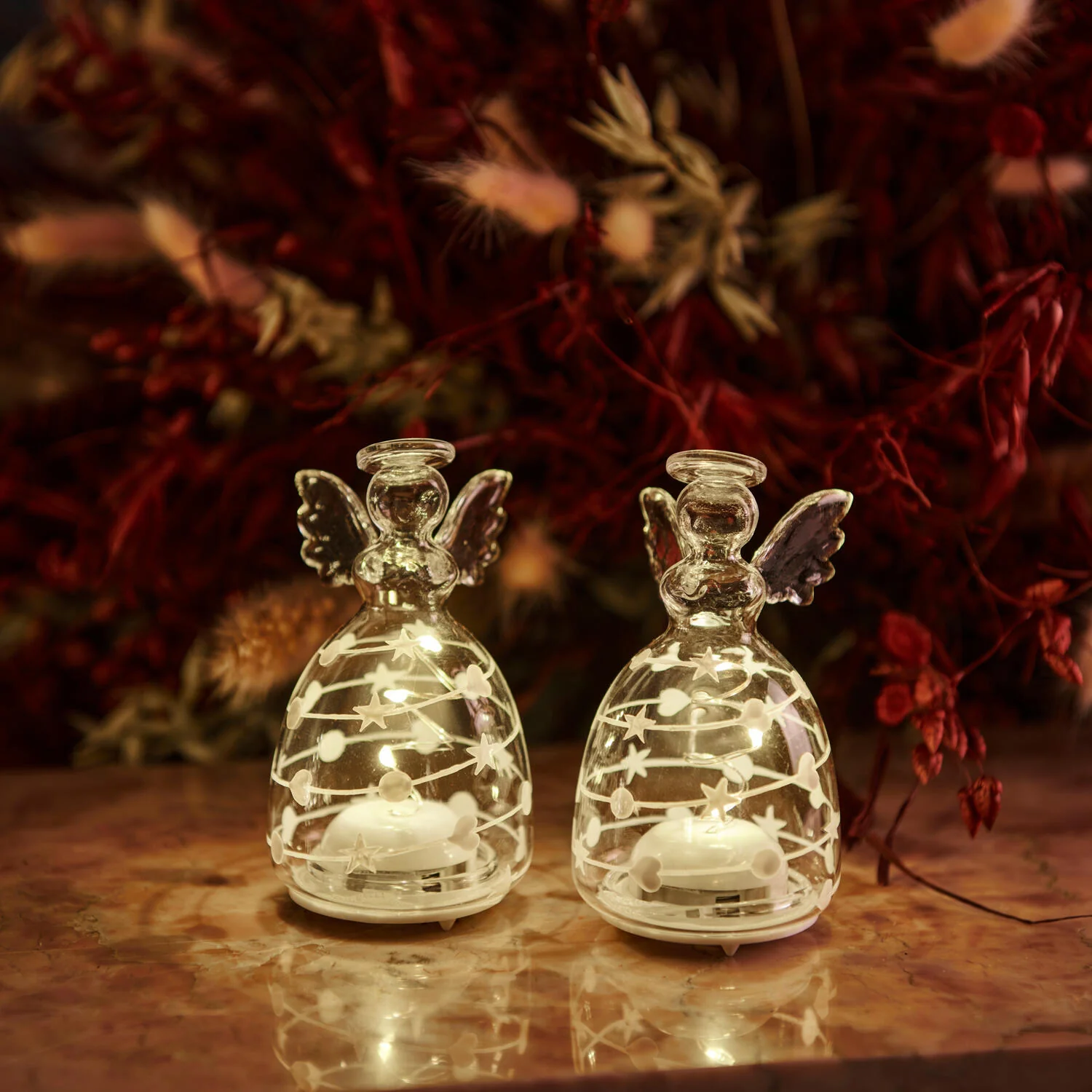 Sirius  Sweet Christmas Engel (2 stk) - Hvid/klar