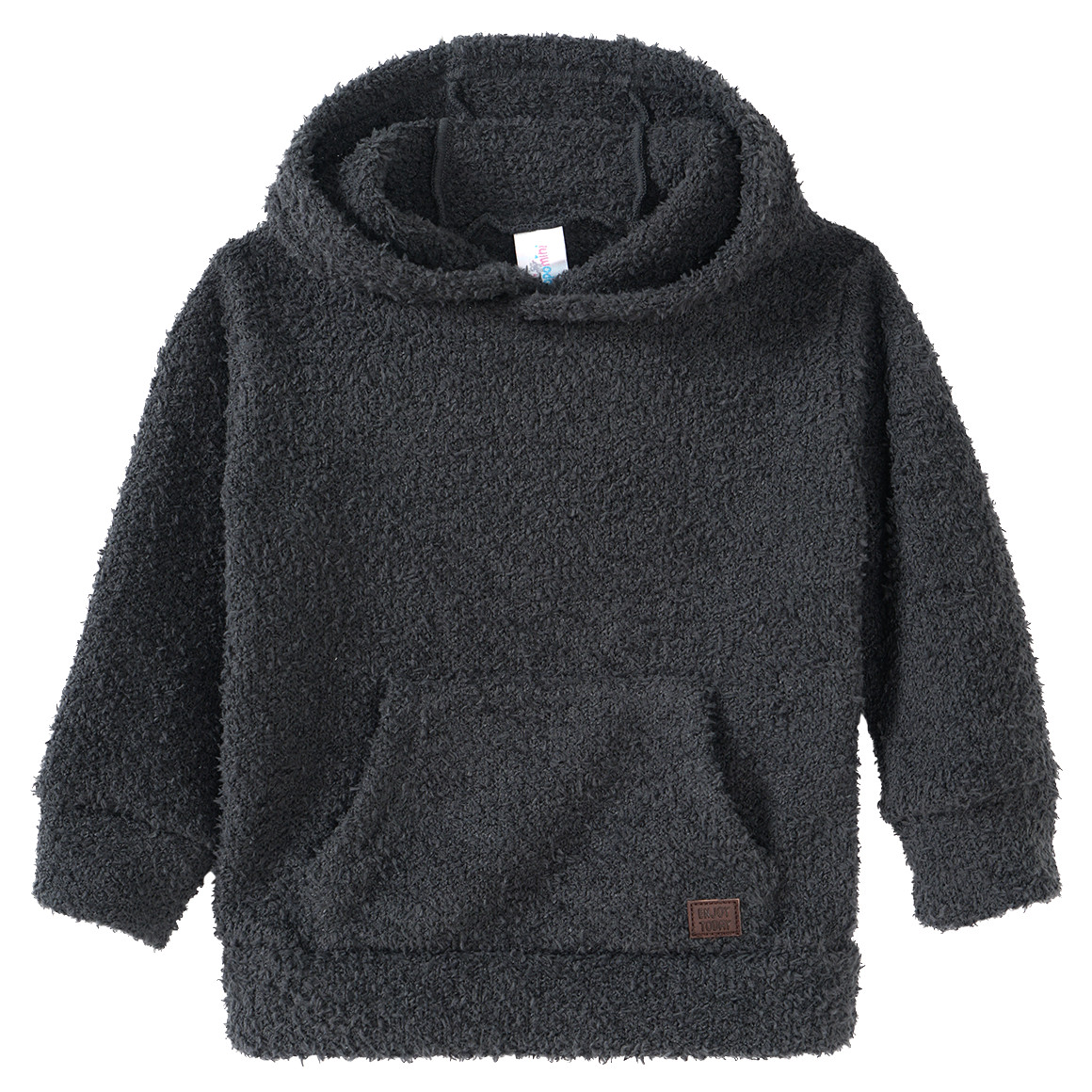 Topomini Baby Hoodie mit Kängurutasche dunkelgrau