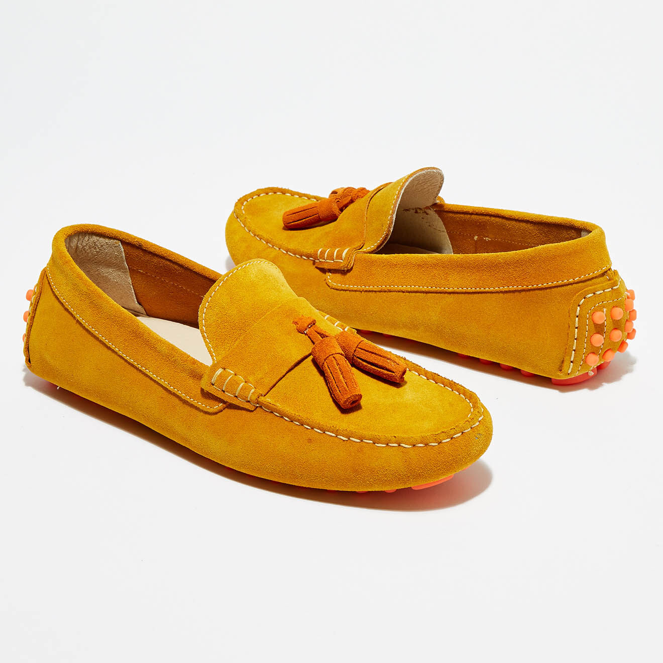 Flavio Création Mocassins en Velours Cuir Manu camel