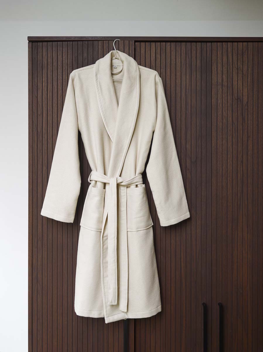 Brooklyn Badjas Almond | XL | Bruin | Katoen