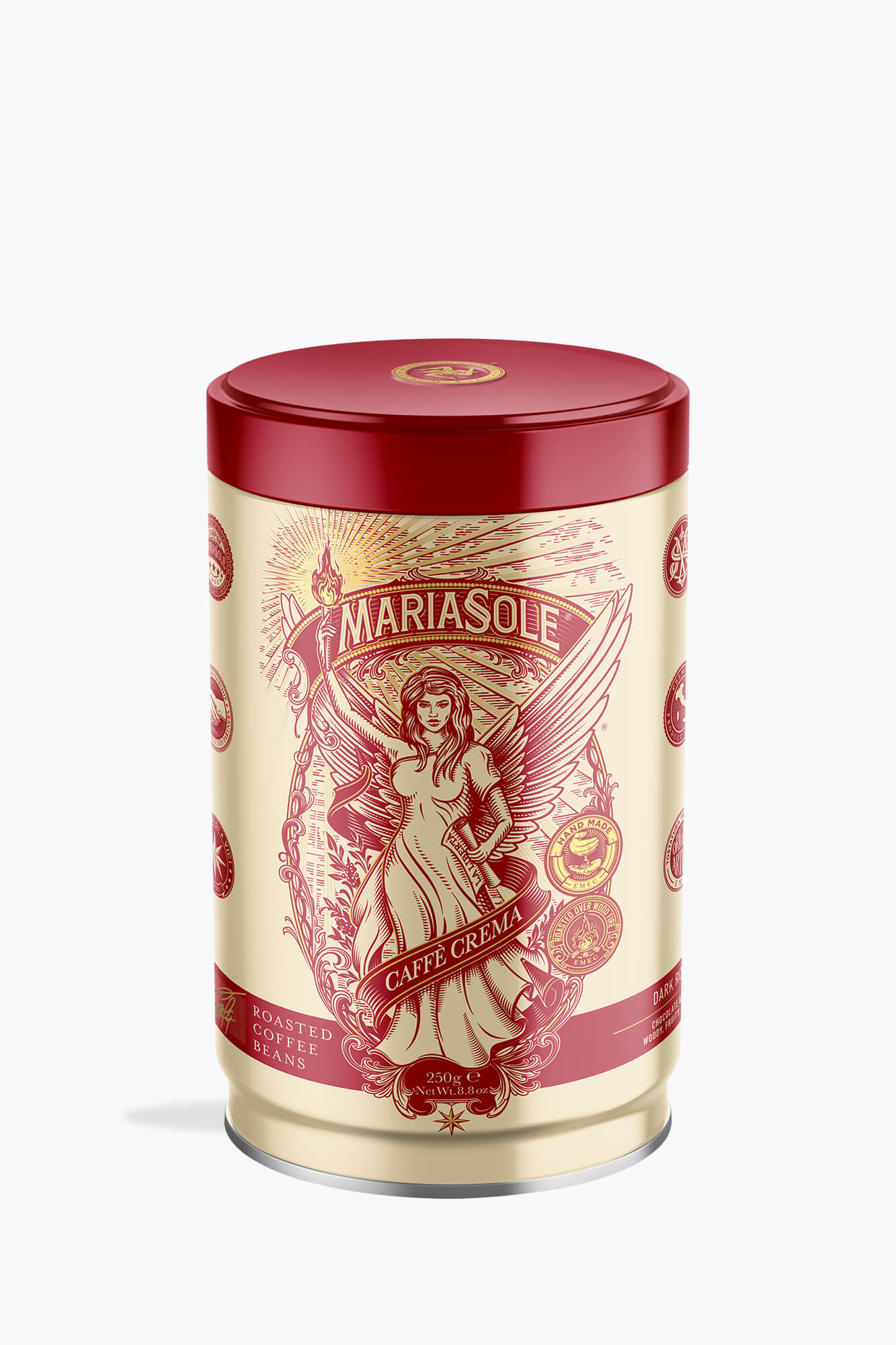 MariaSole Caffè Crema 250g Dose & Latte Macchiato Glas zum Aktionspreis