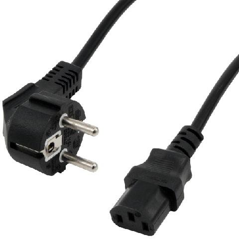 MCL Samar Schuko câble CEE7/4 noir IEC C13 COUPLEUR C13