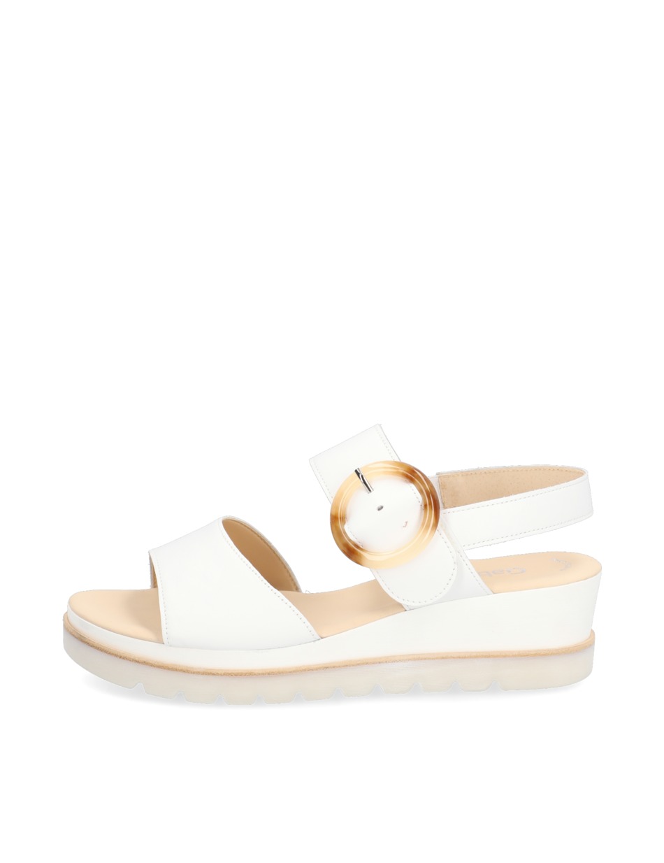 Glattleder Keilsandalen