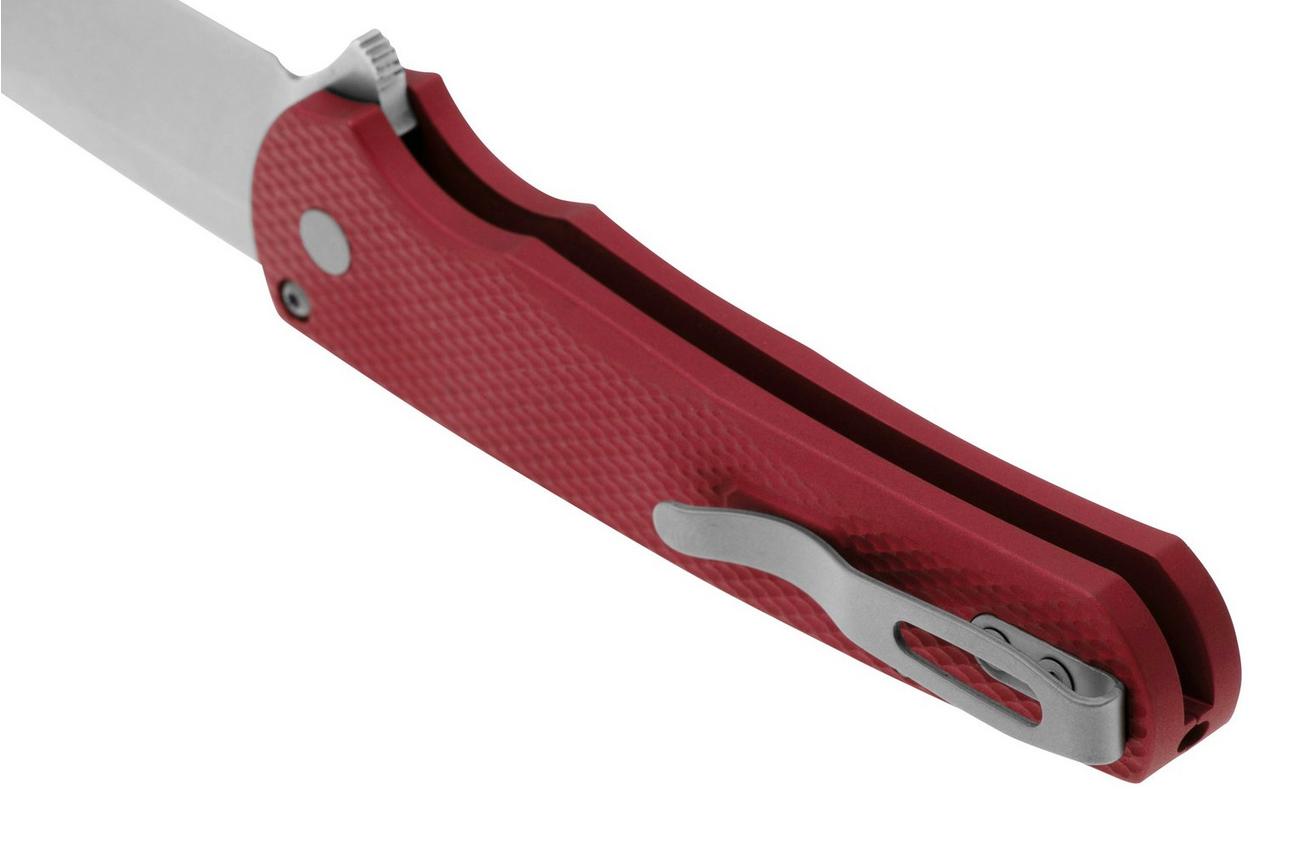 Pro-Tech Malibu 5405-RED Stonewashed MagnaCut Reverse Tanto, Red Aluminum zakmes