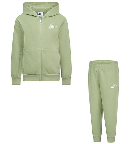 Nike Sweatset - Öl Green m. Weiß