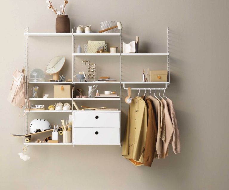 String Furniture Cabinet with two drawers 58 x 30 x 42 cm eiken