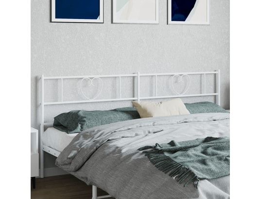 VIDAXL - Tête de lit métal blanc 200 cm