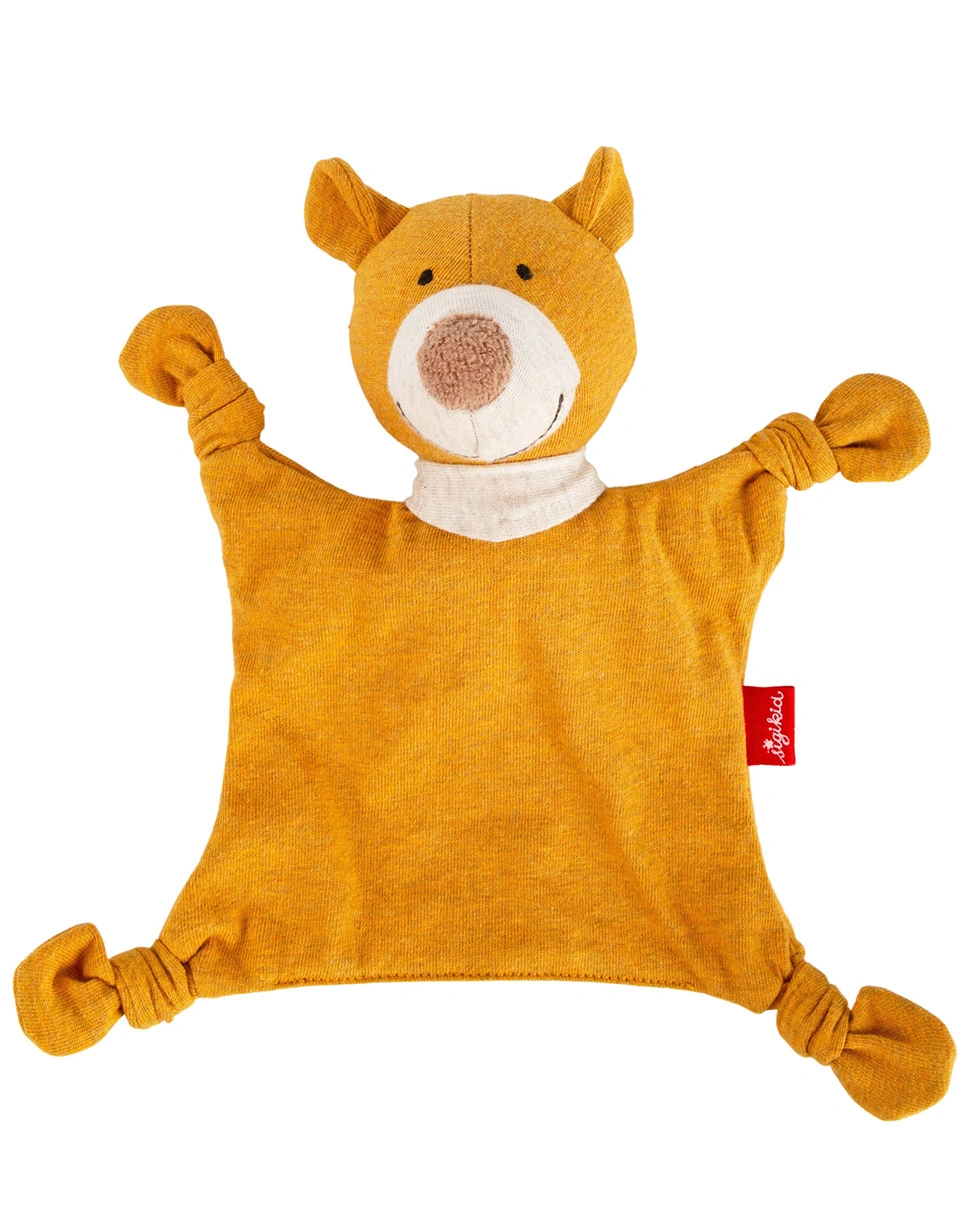 Mini-Schnuffeltuch BÄR in gelb