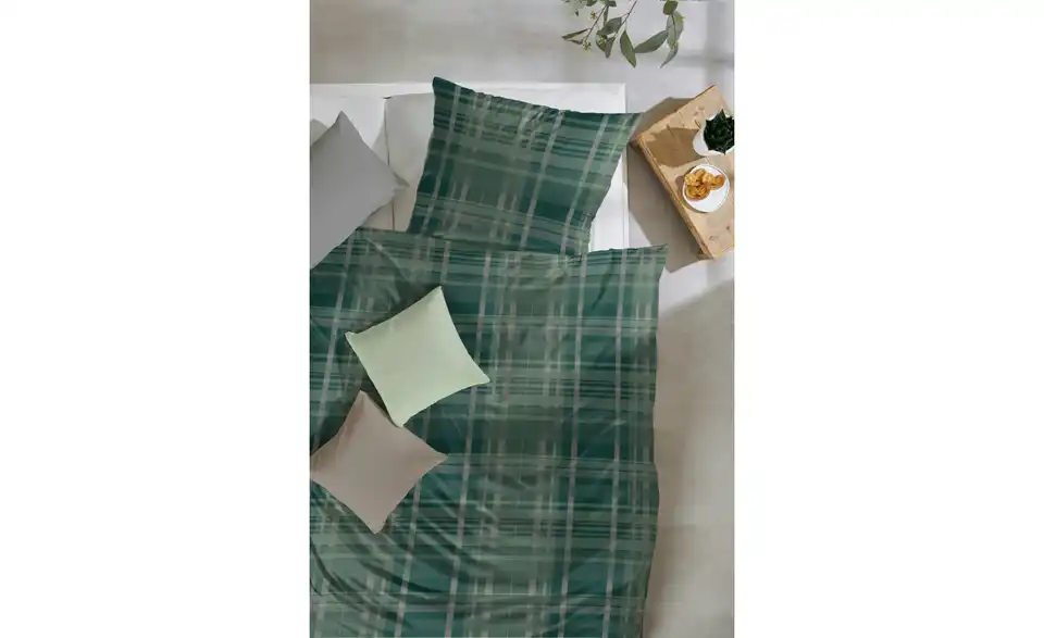 Flanell Bettwäsche-Set Grün 200 cm 135 cm