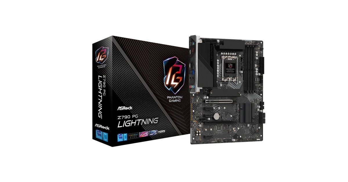 ASRockZ790 PG Lightning socket 1700 moederbord  (Zwart, RAID, 2.5 Gb-LAN, Sound, ATX)