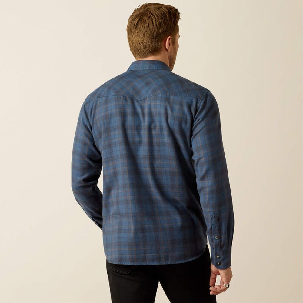 Ariat mens Holland Retro Fit Western Shirt Navy