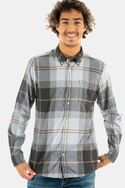 chemise barbour glendale tailored shirt gris