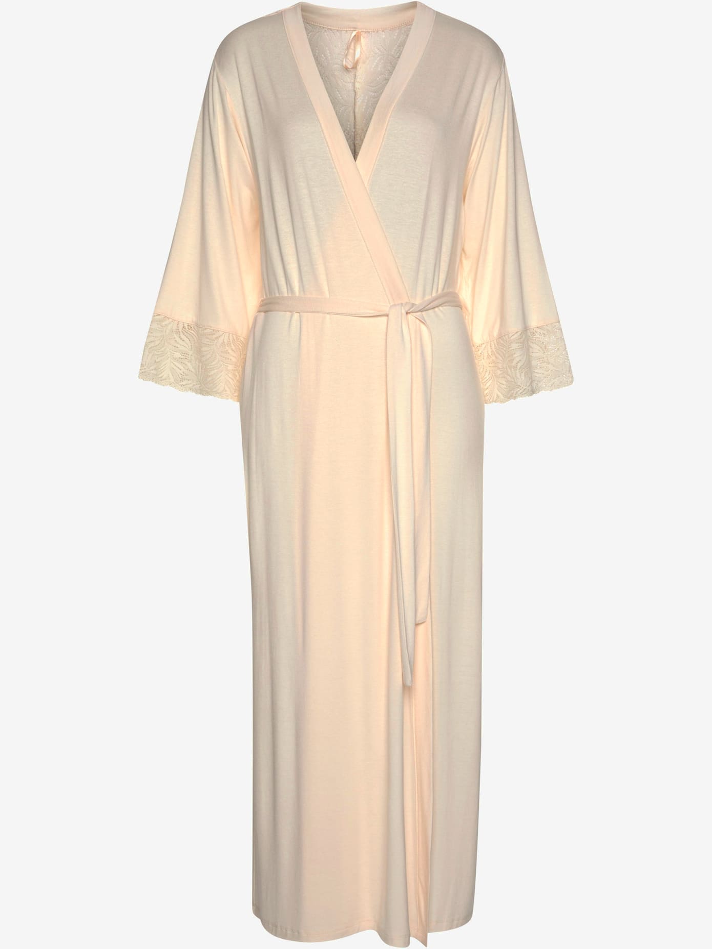 Élégant kimono maxi avec détails en dentelle