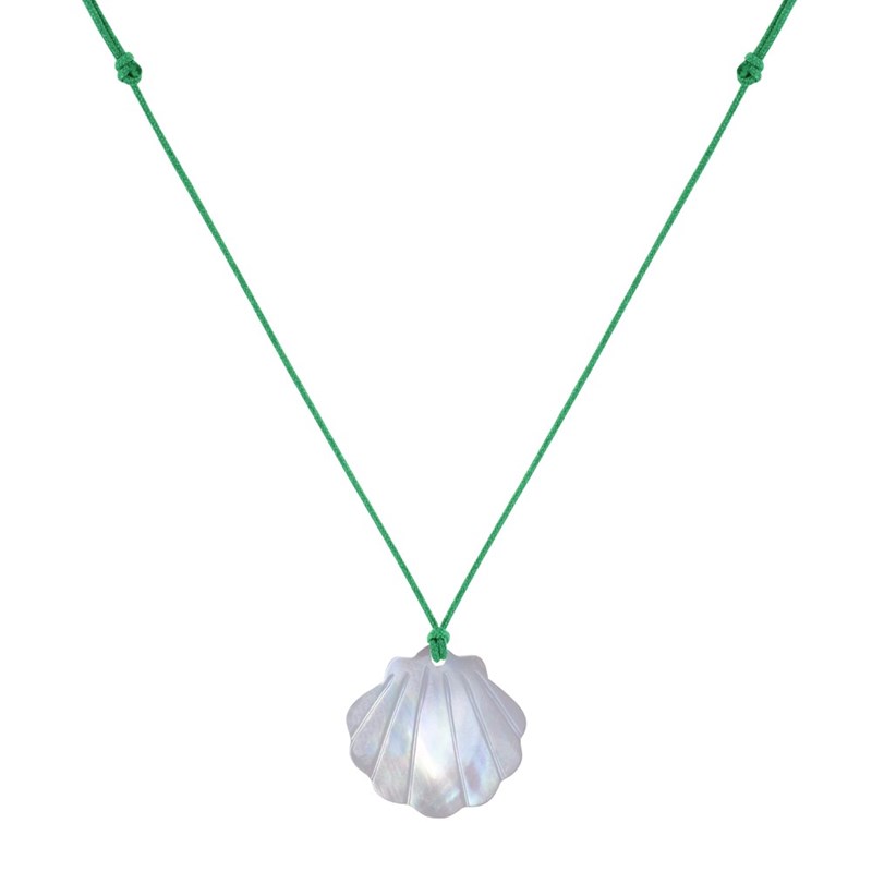 Collier Lien Coquille St Jacques en Nacre