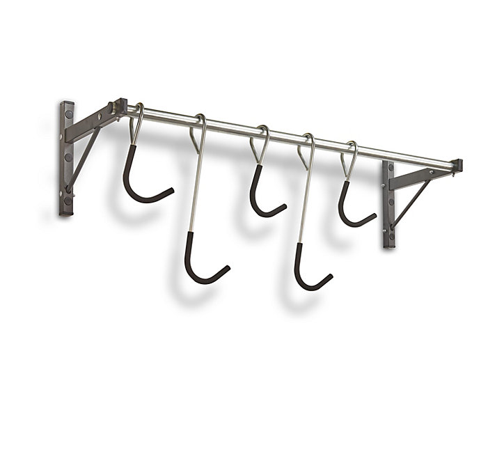 Rangement mural coulissant pour 5 vélos L. 119 cm Mottez acier