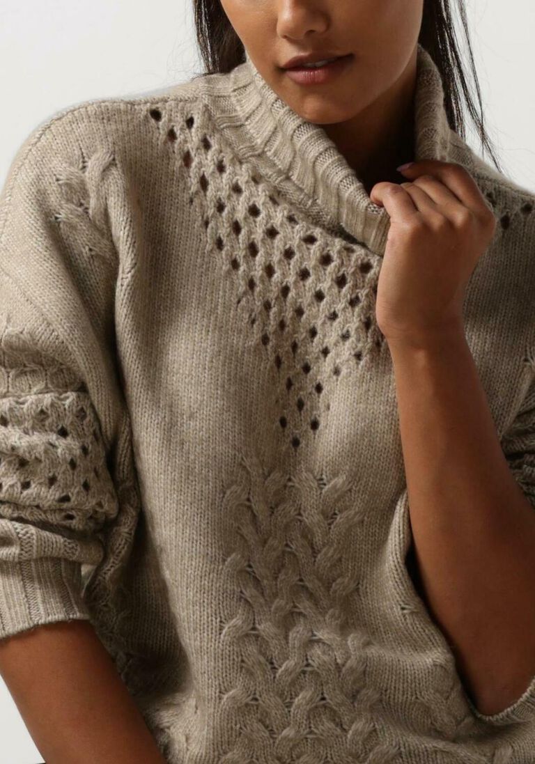 SIMPLE grijze simple coltrui knit-ac-pl-23-1