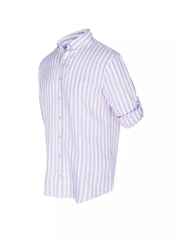 BRAX Leinenhemd Modern Fit DIRK S lila