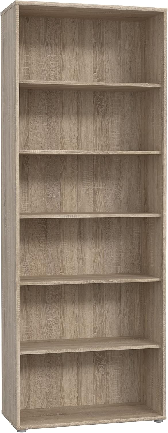 FORTE TEMPRA 2 Regal mit 5 Einlegeböden, Holzwerkstoff, Sonoma Eiche Dekor, (B x H x T) 73,7 x 197,5 x 34,8 cm