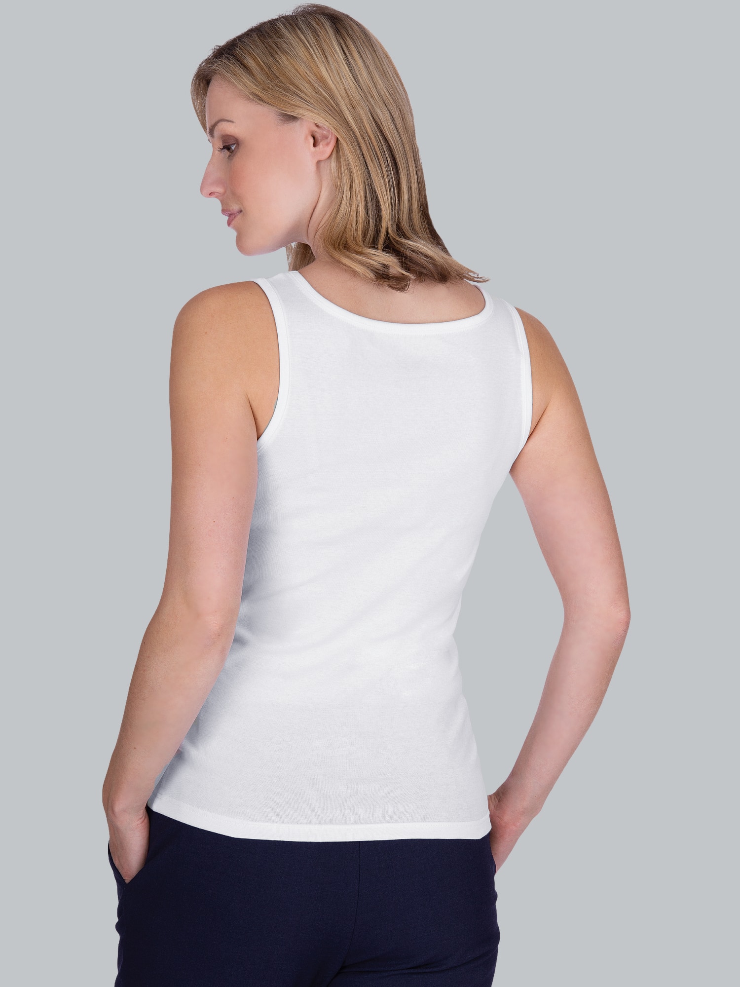 Trägershirt mit Kristallsteinen Weiss
