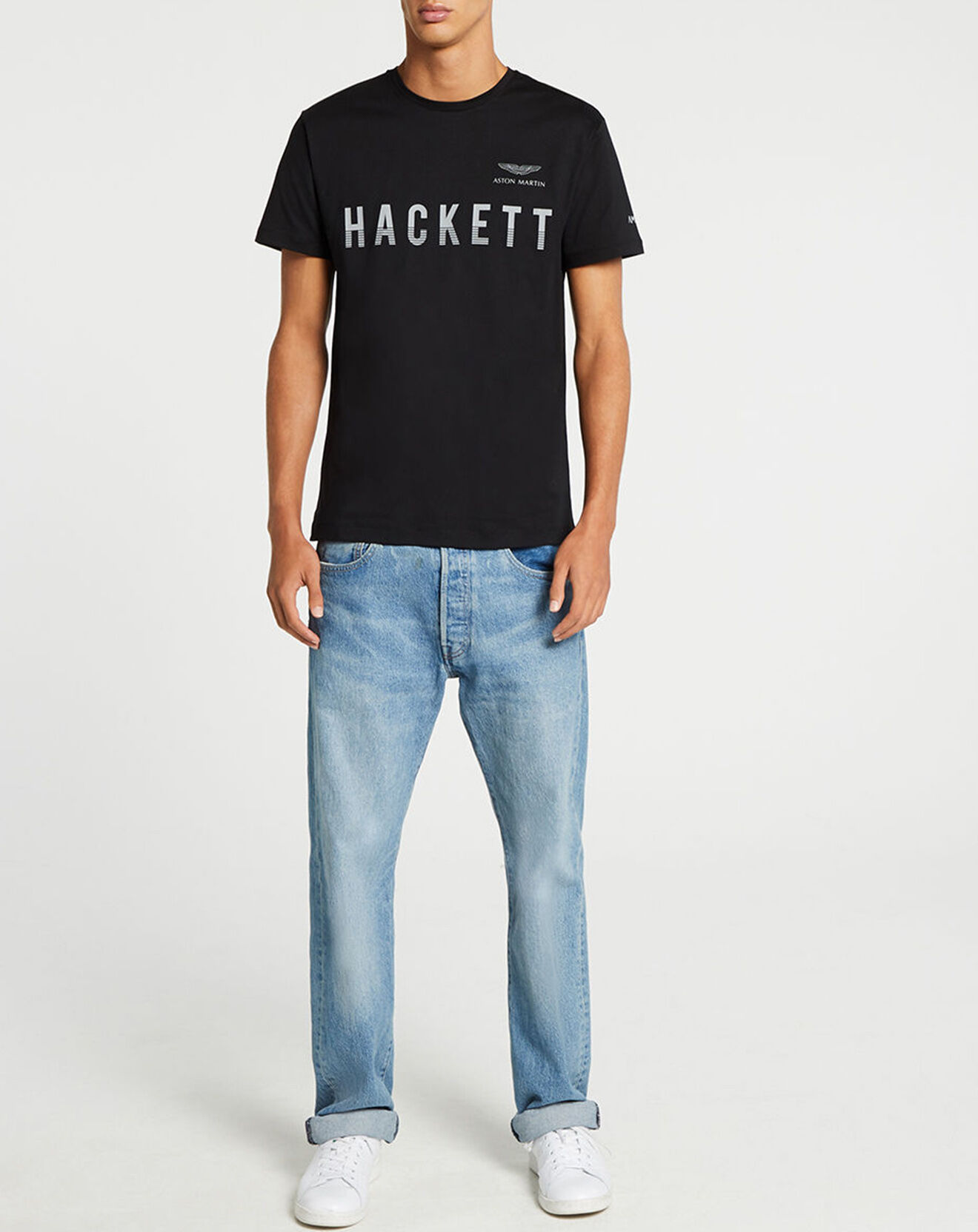 Hackett London T-Shirt Logo Aston Martin Racing noir
