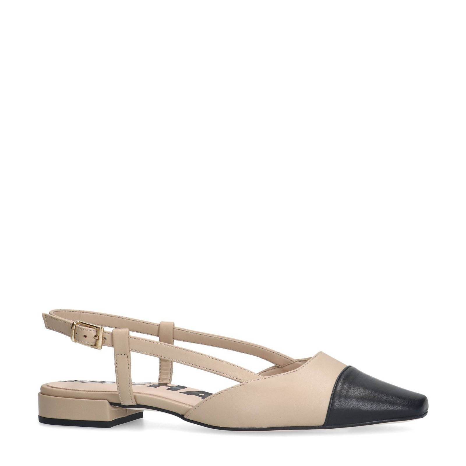 Sacha leren slingback loafers beige