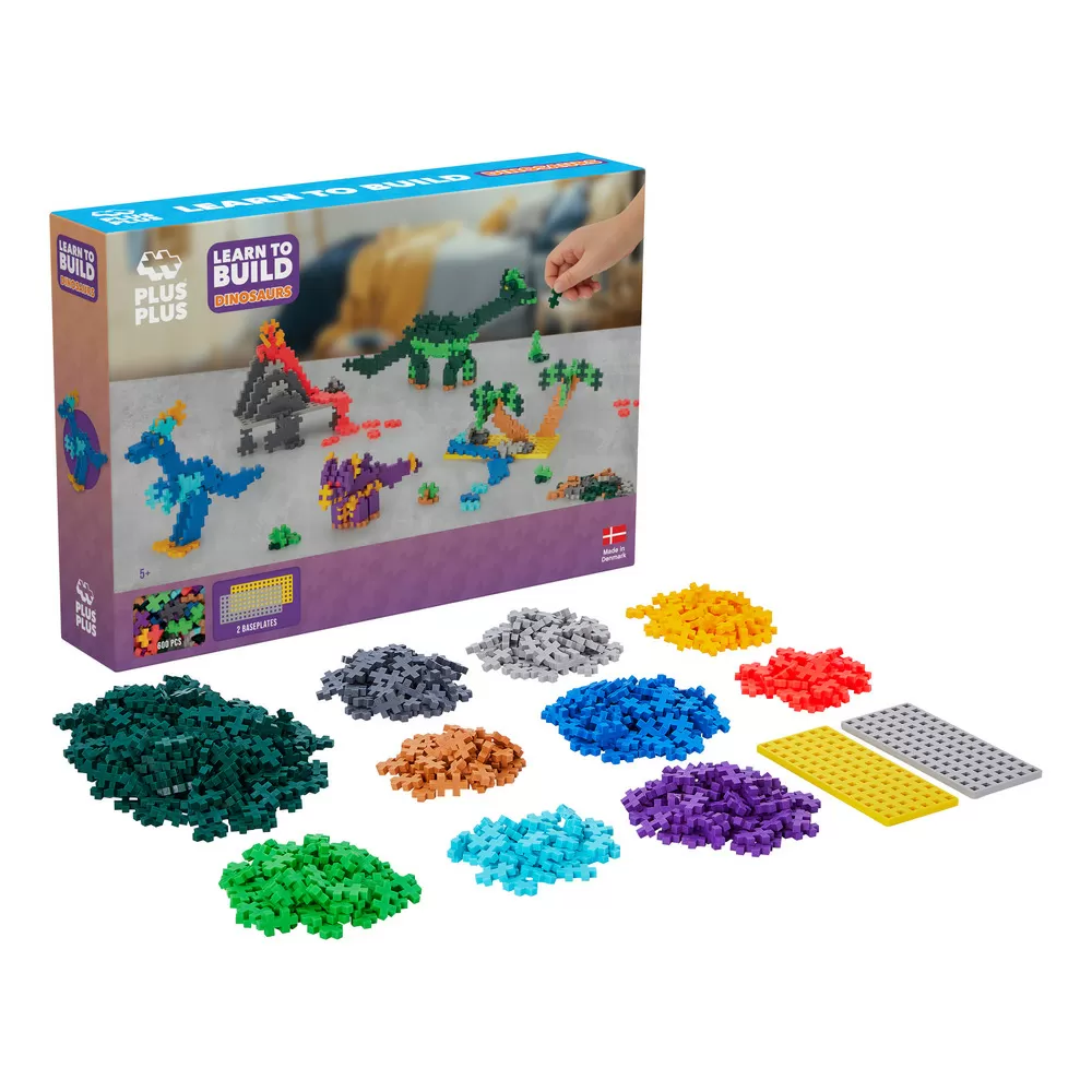 Plus-Plus Learn To Build Dinosaurs - 600 stk.
