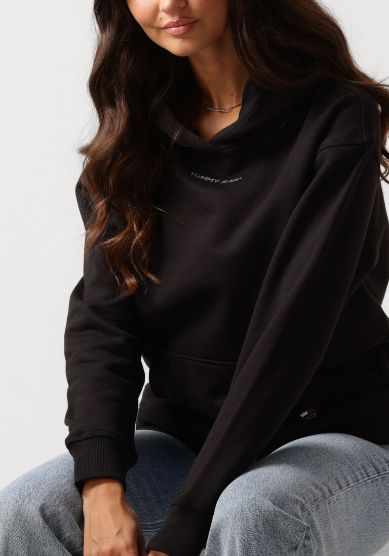TOMMY JEANS zwarte tommy jeans sweater tjw rlx small classic hoodie ext