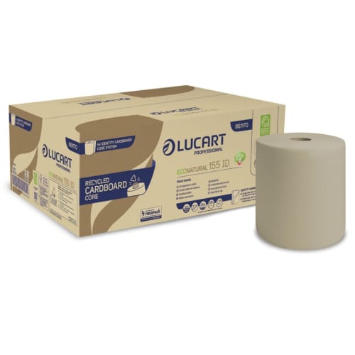 Rouleau essuie-mains ouate recyclé gaufré éconatural 2 plis Lucart