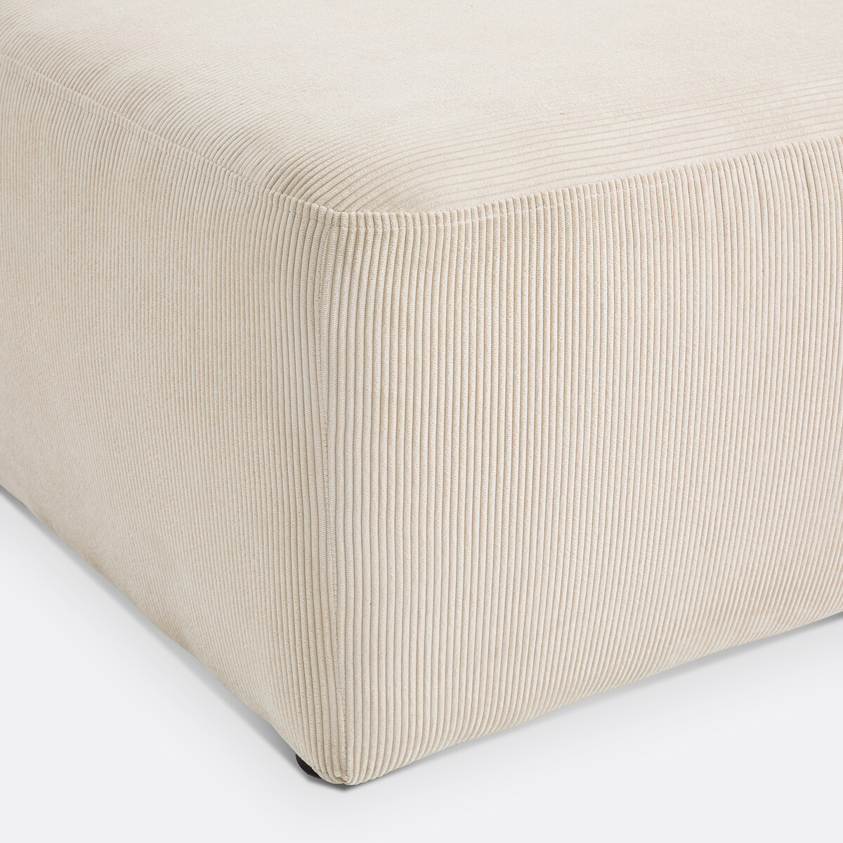 LA REDOUTE INTERIEURS<br>Puff com nervuras de veludo, Monica