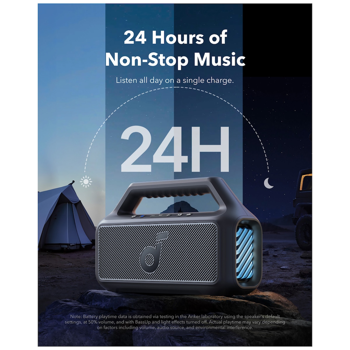 Soundcore Boom 2 bærbar trådløs høyttaler (sort)